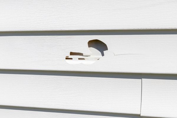 White Vinyl Siding Repair in Loveland